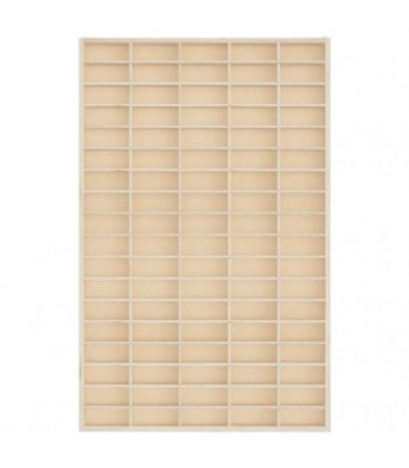 vidaXL Wooden Collector's Display Case with 90 Compartments 50.5x4.5x79cm — Size: 50.5 x 4.5 x 79 cm
