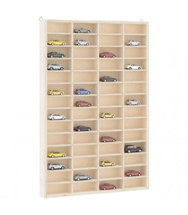 vidaXL Wooden Collector's Display Case with 56 Compartments 40x4.5x60cm — Size: 40 x 4.5 x 60 cm