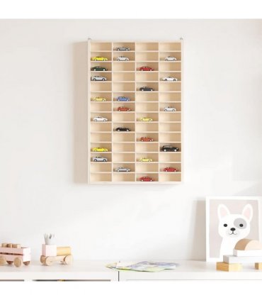 vidaXL Wooden Collector's Display Case with 56 Compartments 40x4.5x60cm — Size: 40 x 4.5 x 60 cm