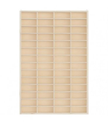 vidaXL Wooden Collector's Display Case with 56 Compartments 40x4.5x60cm — Size: 40 x 4.5 x 60 cm