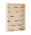 vidaXL Wooden Collector's Display Case with 6 Shelves 40x8.5x55cm — Size: 40 x 8.5 x 55 cm