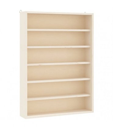 vidaXL Wooden Collector's Display Case with 6 Shelves 40x8.5x55cm — Size: 40 x 8.5 x 55 cm
