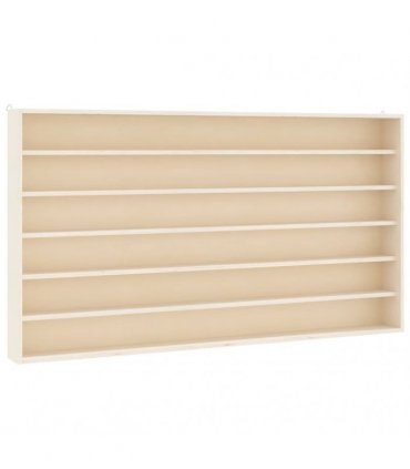 vidaXL Wooden Collector's Display Case with 6 Shelves 80x8.5x55cm — Size: 80 x 8.5 x 55 cm