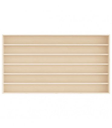 vidaXL Wooden Collector's Display Case with 6 Shelves 80x8.5x55cm — Size: 80 x 8.5 x 55 cm