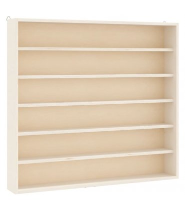 vidaXL Wooden Collector's Display Case with 6 Shelves 60x8.5x55cm — Size: 60 x 8.5 x 55 cm