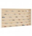 vidaXL Wooden Collector's Display Case with 6 Shelves 100x9x55 cm — Size: 100 x 9 x 55 cm