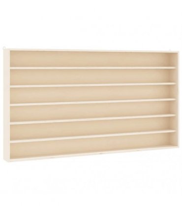 vidaXL Wooden Collector's Display Case with 6 Shelves 100x9x55 cm — Size: 100 x 9 x 55 cm