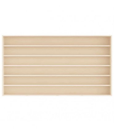 vidaXL Wooden Collector's Display Case with 6 Shelves 100x9x55 cm — Size: 100 x 9 x 55 cm