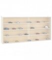 vidaXL Wooden Collector's Display Case with Doors 80x8.5x37cm — Size: 80 x 8.5 x 37 cm