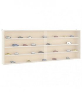 vidaXL Wooden Collector's Display Case with Doors 100x8.5x37cm — Size: 100 x 8.5 x 37 cm
