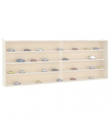 vidaXL Wooden Collector's Display Case with Doors 100x8.5x37cm — Size: 100 x 8.5 x 37 cm