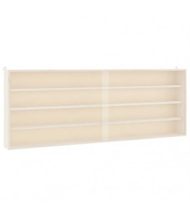 vidaXL Wooden Collector's Display Case with Doors 100x8.5x37cm — Size: 100 x 8.5 x 37 cm