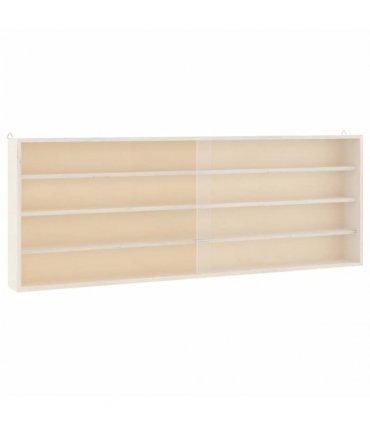 vidaXL Wooden Collector's Display Case with Doors 100x8.5x37cm — Size: 100 x 8.5 x 37 cm