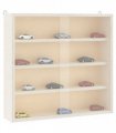 vidaXL Wooden Collector's Display Case with Doors 40x8.5x37cm — Size: 40 x 8.5 x 37 cm