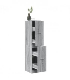 vidaXL Apothecary Cabinet Grey Sonoma 30x41x144.5 cm Engineered Wood — Size: 30 x 41 x 144.5 cm