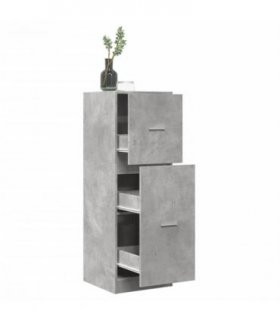 vidaXL Apothecary Cabinet Concrete Grey 40x41x118 cm Engineered Wood — Size: 40 x 41 x 118 cm