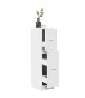 vidaXL Apothecary Cabinet White 30x41x118 cm Engineered Wood — Size: 30 x 41 x 118 cm