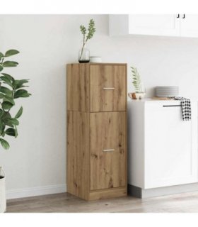 vidaXL Apothecary Cabinet Artisian Oak 40x41x118 cm Engineered Wood — Size: 40 x 41 x 118 cm