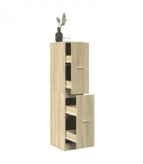 vidaXL Apothecary Cabinet Sonoma Oak 30x41x144.5 cm Engineered Wood — Size: 30 x 41 x 144.5 cm