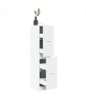 vidaXL Apothecary Cabinet White 30x41x144.5 cm Engineered Wood — Size: 30 x 41 x 144.5 cm