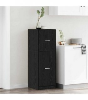 vidaXL Apothecary Cabinet Black oak 40 x 41 x 118 cm Engineered wood