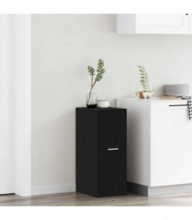 vidaXL Apothecary Cabinet Black oak 30 x 41 x 77.5 cm Engineered wood