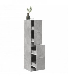 vidaXL Apothecary Cabinet Concrete Grey 30x41x144.5 cm Engineered Wood — Size: 30 x 41 x 144.5 cm