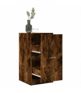 vidaXL Apothecary Cabinet Smoked Oak 40x41x77.5 cm Engineered Wood — Size: 40 x 41 x 77.5 cm