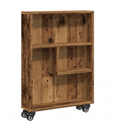 vidaXL Narrow Storage Trolley Old Wood 48x13x68 cm Engineered Wood