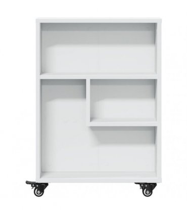 vidaXL Narrow Storage Trolley White 48x13x68 cm Engineered Wood