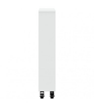 vidaXL Narrow Storage Trolley White 48x13x68 cm Engineered Wood