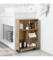 vidaXL Narrow Storage Trolley Artisian Oak 48x13x68 cm Engineered Wood