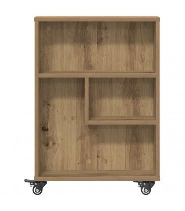 vidaXL Narrow Storage Trolley Artisian Oak 48x13x68 cm Engineered Wood