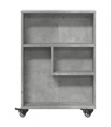 vidaXL Narrow Storage Trolley Concrete Grey 48x13x68 cm Engineered Wood