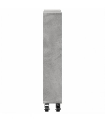 vidaXL Narrow Storage Trolley Concrete Grey 48x13x68 cm Engineered Wood