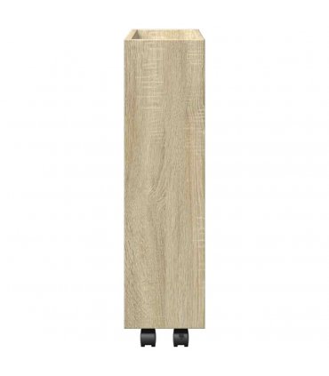 vidaXL Narrow Storage Trolley 3 Tier Sonoma Oak Engineered Wood