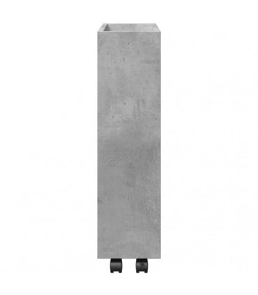 vidaXL Narrow Storage Trolley 3 Tier Concrete Grey Engineered Wood