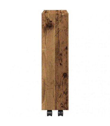 vidaXL Narrow Storage Trolley 3 Tier Old Wood Engineered Wood