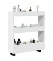 vidaXL Narrow Storage Trolley 3 Tier White Engineered Wood