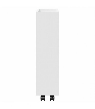 vidaXL Narrow Storage Trolley 3 Tier White Engineered Wood