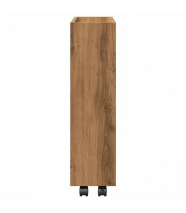 vidaXL Narrow Storage Trolley 3 Tier Artisian Oak Engineered Wood