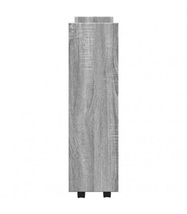 vidaXL Narrow Storage Trolley 3 Tier Grey Sonoma Engineered Wood — V0672055257