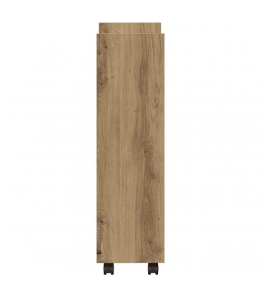 vidaXL Narrow Storage Trolley 3 Tier Artisian Oak Engineered Wood — V0672055258