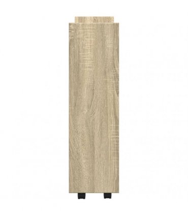 vidaXL Narrow Storage Trolley 3 Tier Sonoma Oak Engineered Wood — V0672055261