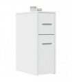 vidaXL Narrow Bathroom Cupboard with Wheels White Engineered Wood