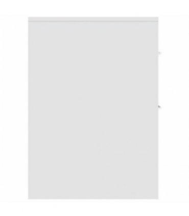 vidaXL Narrow Bathroom Cupboard with Wheels White Engineered Wood