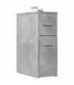 vidaXL Narrow Bathroom Cupboard with Wheels Concrete Grey Engineered Wood