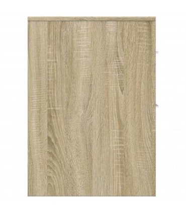 vidaXL Narrow Bathroom Cupboard with Wheels Sonoma Oak Engineered Wood