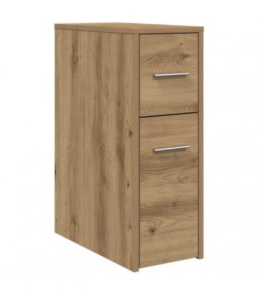 vidaXL Narrow Bathroom Cupboard with Wheels Artisian Oak Engineered Wood