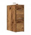 vidaXL Narrow Bathroom Cupboard with Wheels Old Wood Engineered Wood